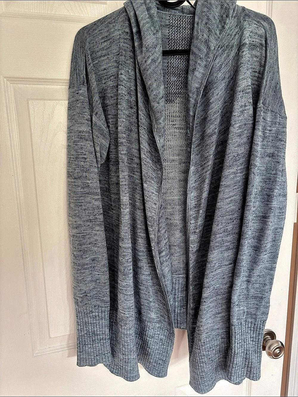 Lululemon Still Movement Wrap Gray Cowl Neck Knit Cardigan